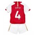 Arsenal Benjamin White #4 Dětské Oblečení Domácí Dres 2023-24 Krátkým Rukávem (+ trenýrky)
